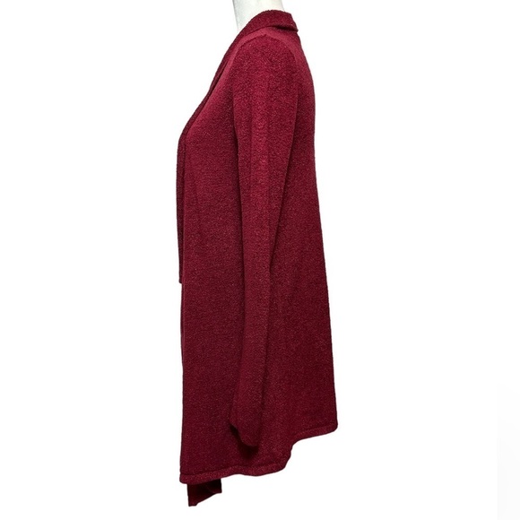 Barefoot Dreams Chic Lite Calypso Wrap Bamboo Cardigan S/M Small Medium Deep Red - Picture 4 of 11